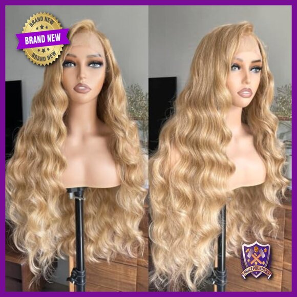 32 Inch Loose Wave Synthetic Lace Front Wig Glueless Pre Plucked